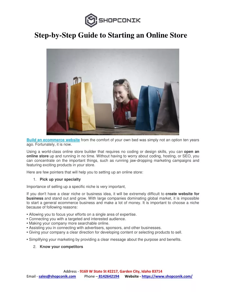 step by step guide to starting an online store