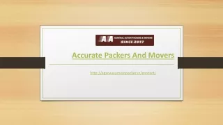 Accurate Packers And Movers