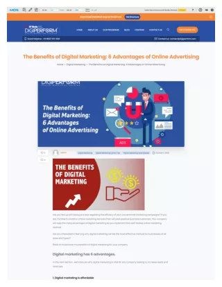 The Benefits of Digital Marketing: 6 Advantages of Online Advertising