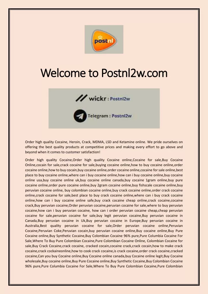 welcome to p welcome to postnl2w com