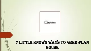 7 Little Known Ways to 4bhk Plan House