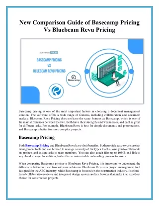 new comparison guide of basecamp pricing