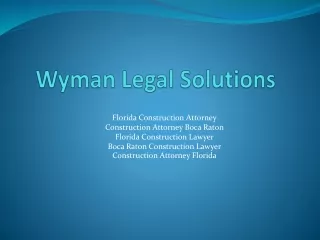 Wyman Legal Solutions