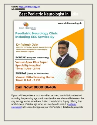 Best Pediatric neurologist in india | Epilepsy Treatment in Gurgaon