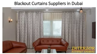 Blackout Curtains Suppliers in Dubai