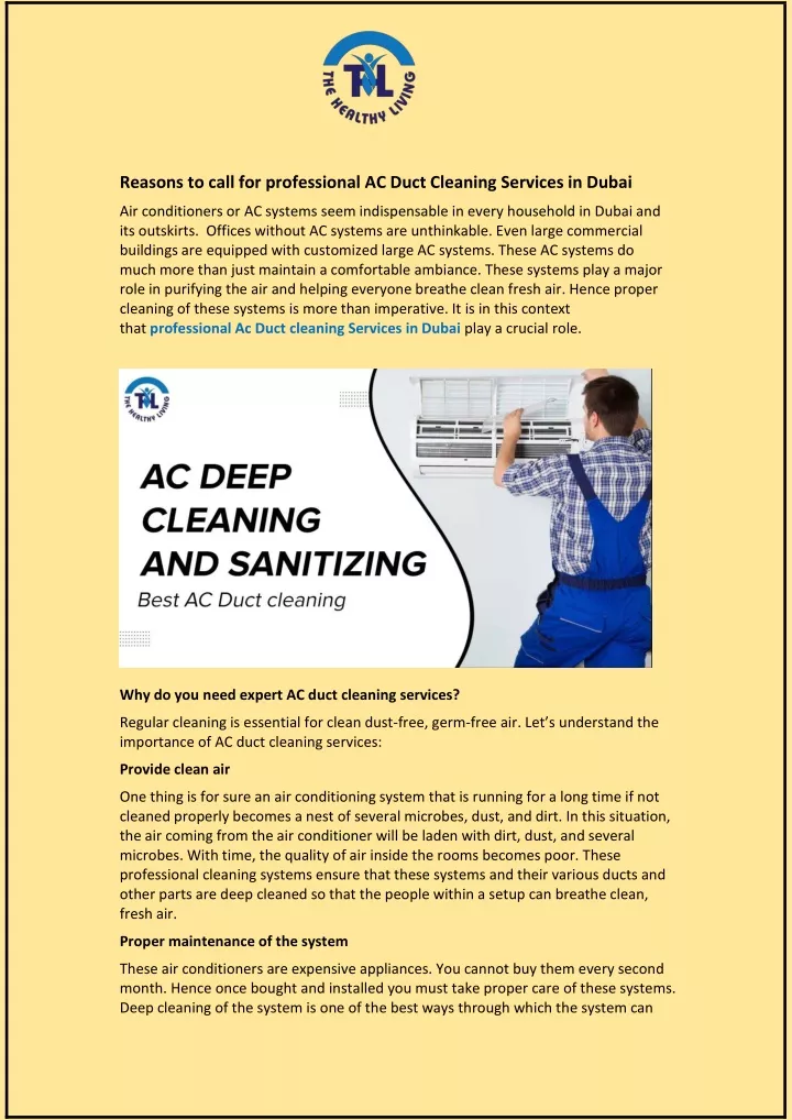 reasons to call for professional ac duct cleaning