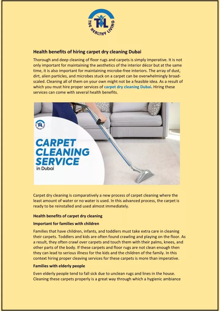 health benefits of hiring carpet dry cleaning
