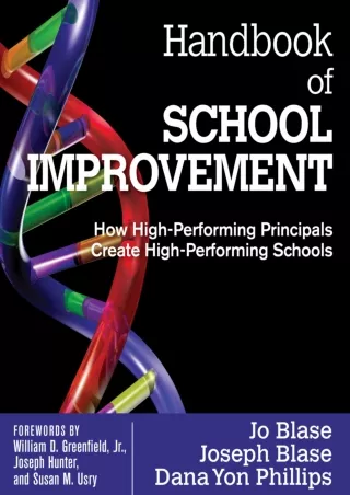 eBOOK  Handbook of School Improvement How High Performing Principals