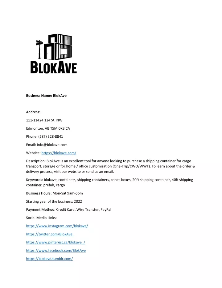 business name blokave