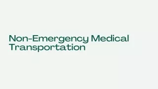 non emergency medical transportation