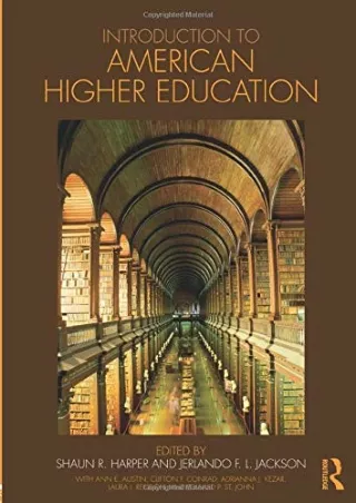 eBOOK  Introduction to American Higher Education