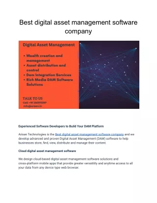 Best digital asset management software company