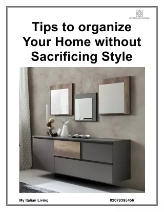 tips to organize your home without sacrificing