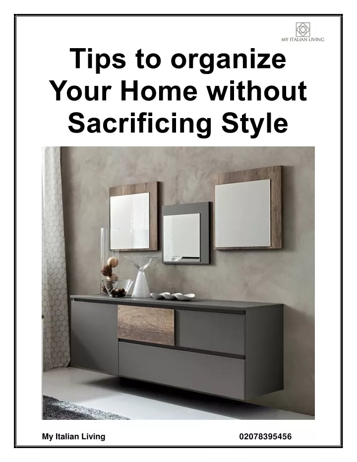 tips to organize your home without sacrificing