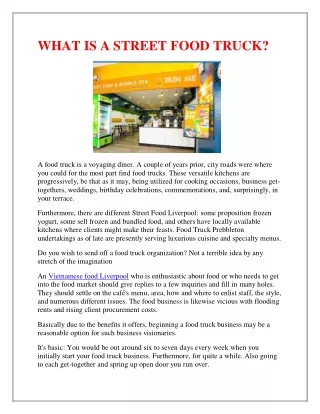 what is a street food truck