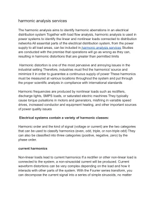 harmonic analysis services