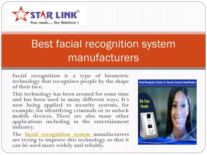 best facial recognition system manufacturers