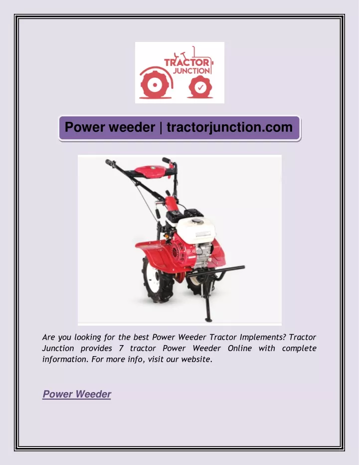 power weeder tractorjunction com