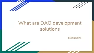what are dao development solutions