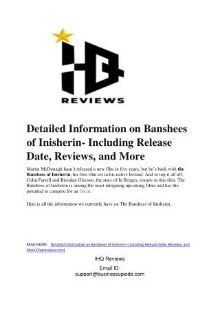 Detailed Information on Banshees of Inisherin- Including Release Date, Reviews, and More (1)