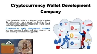 Cryptocurrency Wallet Development Company - Coin Developer India