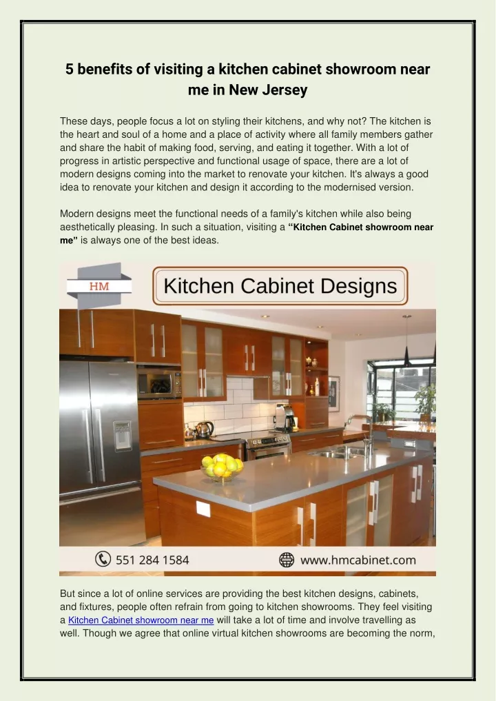 5 benefits of visiting a kitchen cabinet showroom