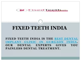 Fixed Teeth India