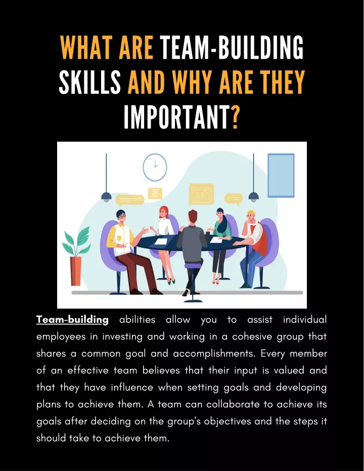 what are team building skills and why are they