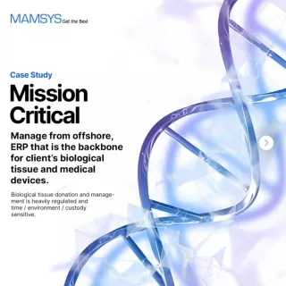 Mamsys Case study for a Medical Device Company in the USA