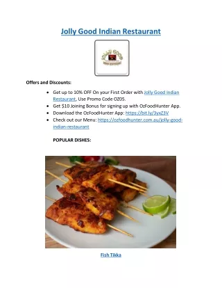 jolly good indian restaurant
