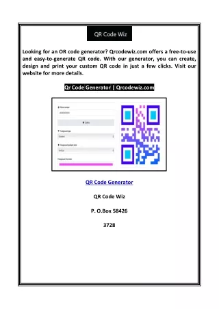 Qr Code Generator  Qrcodewiz.com