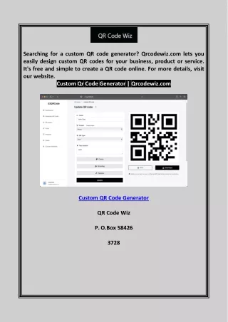 Custom Qr Code Generator  Qrcodewiz.com