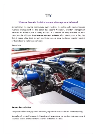 what are essential tools for inventory management