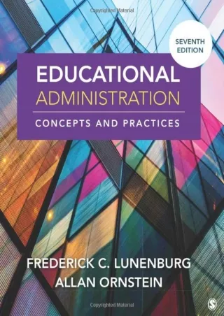 eBOOK  Educational Administration Concepts and Practices