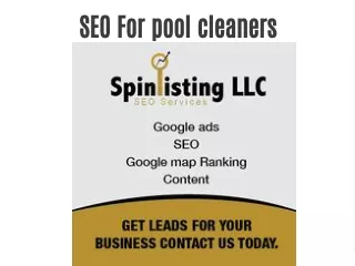 SEO For pool cleaners