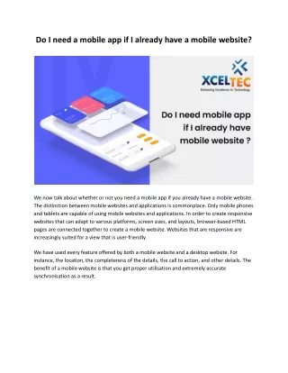 do i need a mobile app if i already have a mobile