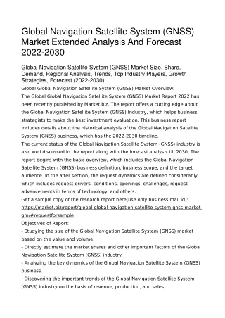 global navigation satellite system gnss market