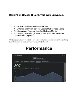 rank 1 on google in north york with busyz com