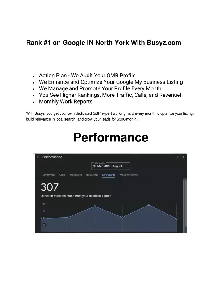 rank 1 on google in north york with busyz com