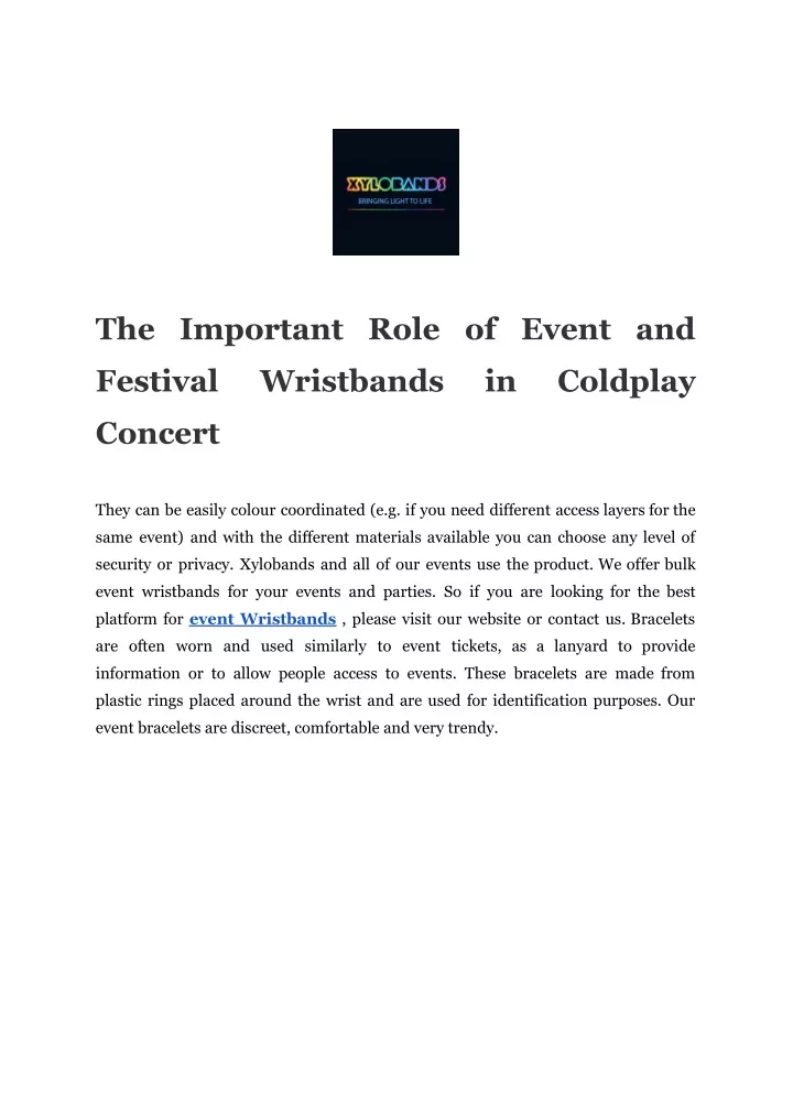 the important role of event and