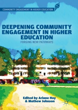 eBOOK  Deepening Community Engagement in Higher Education Forging New