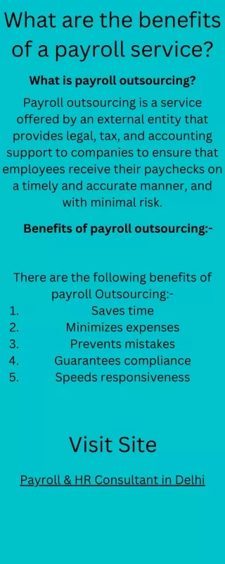 what are the benefits of a payroll service