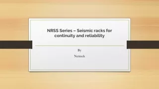 nrss series seismic racks for continuity and reliability
