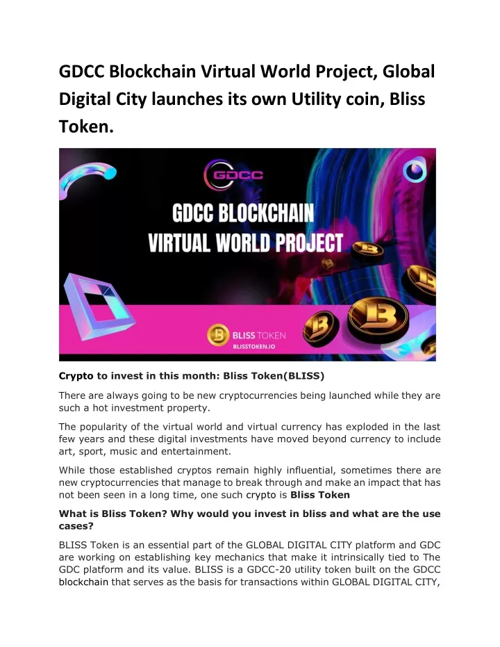 gdcc blockchain virtual world project global