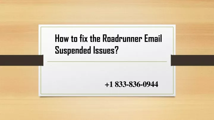 how to fix the roadrunner email suspended issues