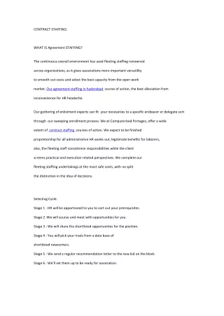 contract staffing