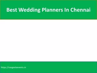 Best Wedding Planners In Chennai