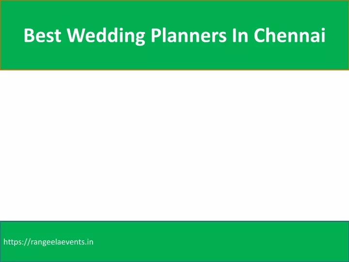 best wedding planners in chennai