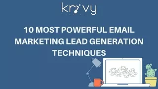 10 Most Powerful Email Marketing Lead Generation Techniques