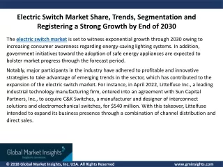 Electric Switch Market